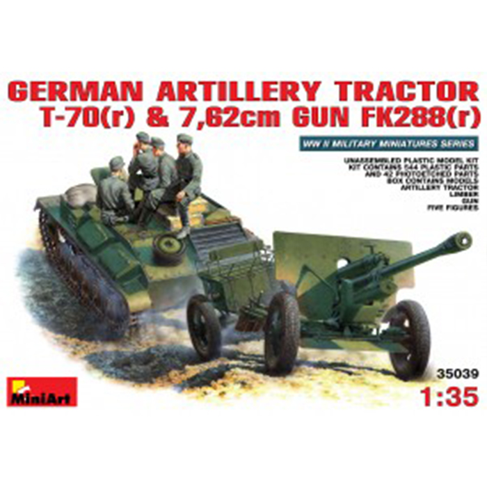 Miniart 1/35 Maket Alman Top Çekicisi T-70 7,62 Cm FK288 Ve Mürettebatı